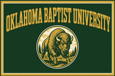 Oklahoma Baptist University Buffalo Vintage-Style Wall Art Design