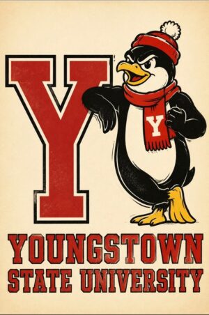 Youngstown State Penguin Y Graphic Wall Art