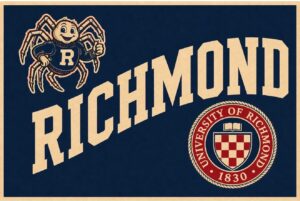 University of Richmond Spider Navy and Cream Wall Art