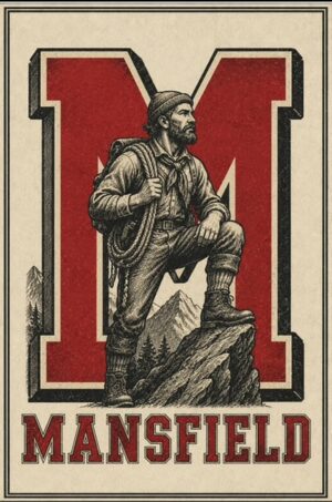 Vintage Mansfield Mountaineer Graphic Wall Art Print