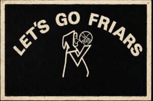 Let's Go Friars Basketball Distressed Wall Art