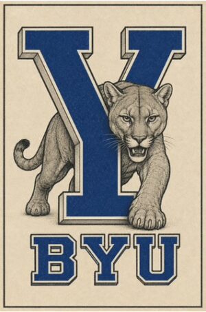 BYU Cougar Collegiate-Style Wall Art Print