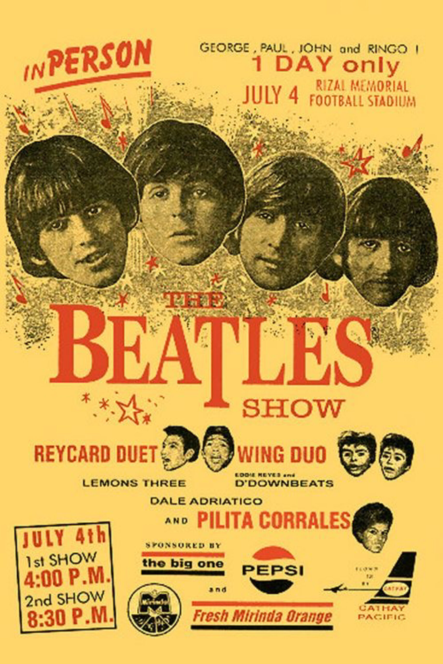 Beatles In Person Beatle Show Concert Poster Design