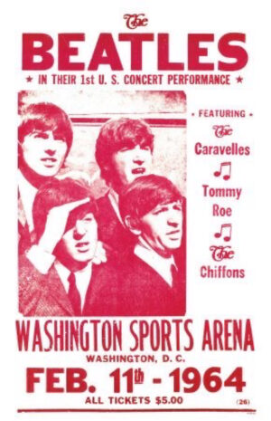 Beatles First U.S. Concert Washington Sports Arena Poster