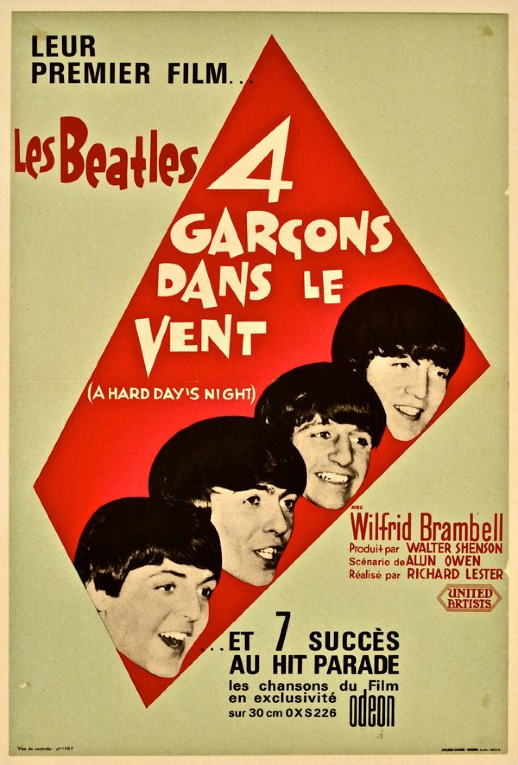 Les Beatles A Hard Day’s Night French Film Poster Wall Art