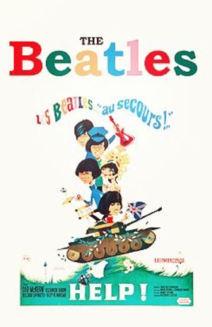 The Beatles Colorful Illustrated Music Poster