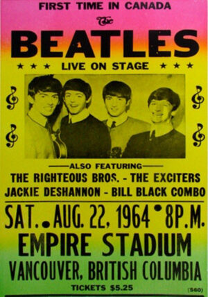 Beatles First Time in Canada 1964 Concert Poster