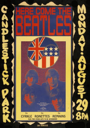Here Come the Beatles Concert Poster Wall Art