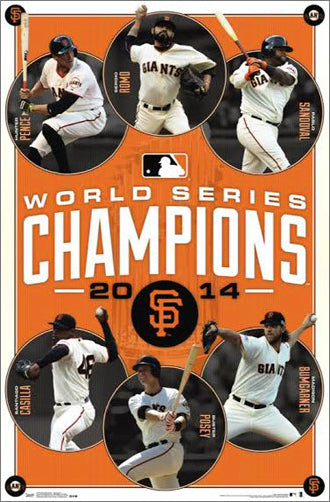 2014 World Series Champions Giants Baseball Poster