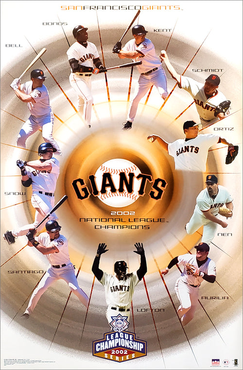 San Francisco Giants 2002 National League Champions Baseball Poster