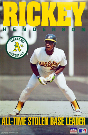 Rickey Henderson Oakland Athletics Baseball Poster
