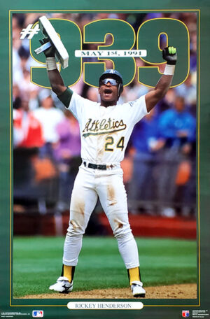Rickey Henderson Athletics May 1, 1989 Baseball Poster