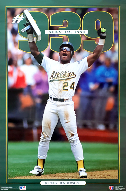 Rickey Henderson Athletics May 1, 1989 Baseball Poster
