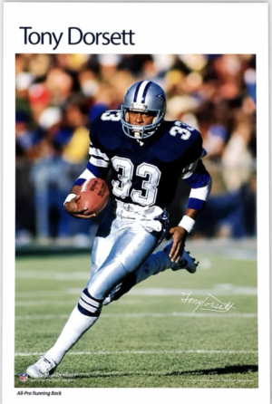 Tony Dorsett #33 All-Pro Running Back Football Print