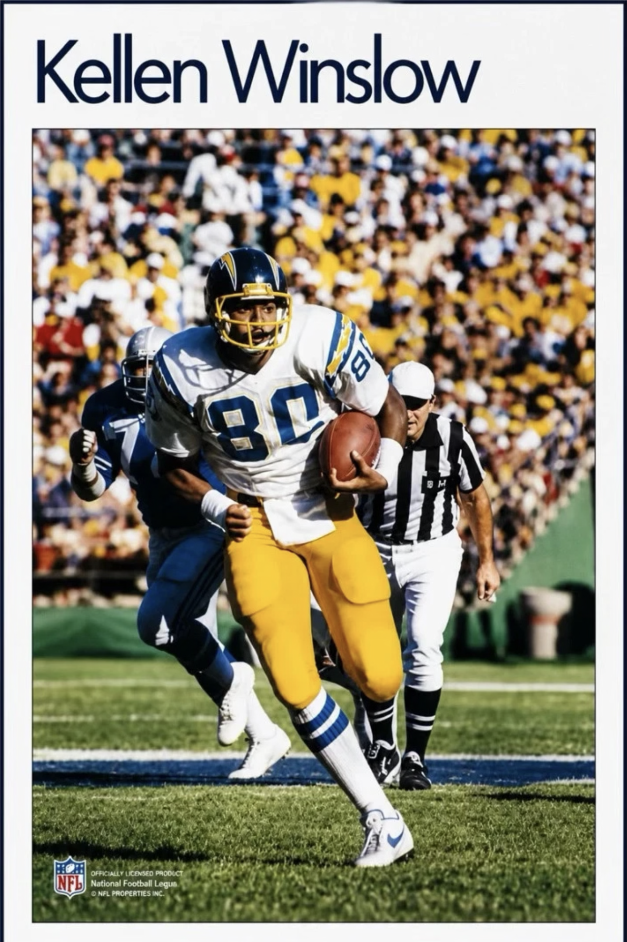 Kellen Winslow Football Action Poster