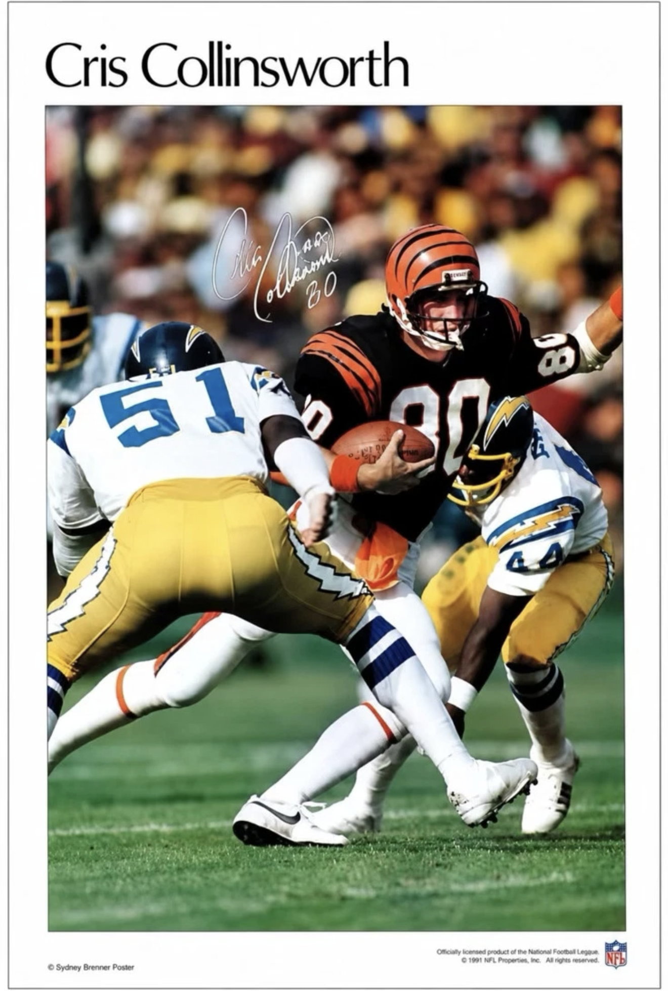 Cris Collinsworth Football Action Printed Wall Art