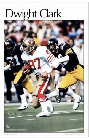 Dwight Clark Football Action Sports Poster