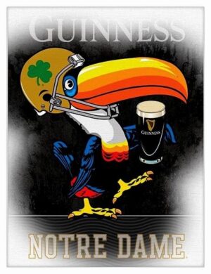 Guinness Toucan Notre Dame Vintage-Style Wall Art