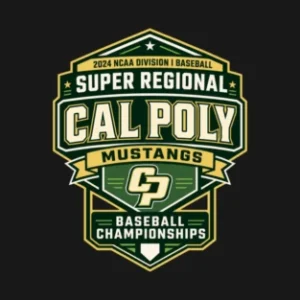 2024 Cal Poly Mustangs Baseball Championship Graphic