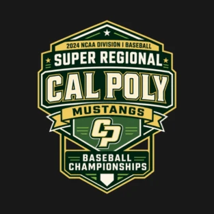 2024 Cal Poly Mustangs Baseball Championship Graphic