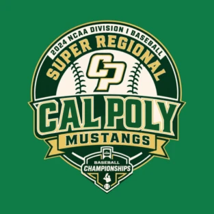Cal Poly Mustangs 2024 Super Regional Baseball Graphic