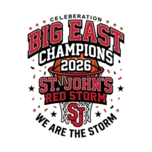 St. John's Red Storm Big East Champions 2026 Graphic