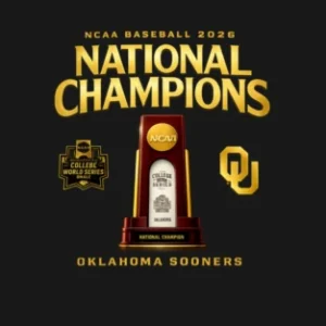 Oklahoma Sooners National Champions 2025 Baseball Graphic