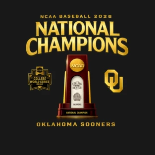 Oklahoma Sooners National Champions 2025 Baseball Graphic