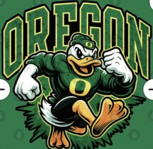 Oregon Green Duck Mascot Graphic