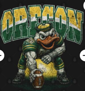 Oregon Duck Football Mascot Graphic Design