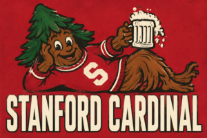 Stanford Cardinal Tree Mascot Beer Graphic Wall Art