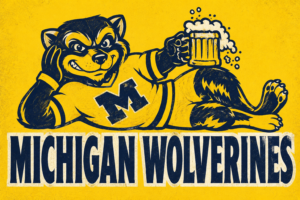 Michigan Wolverines-Style Wolverine Beer Graphic Print