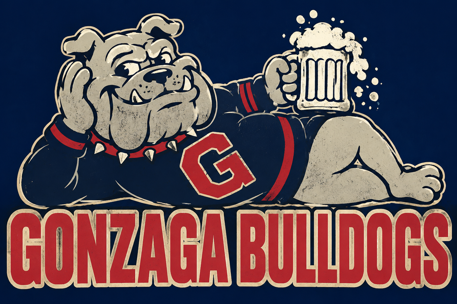 Gonzaga Bulldogs Bulldog Beer Mug Graphic Wall Art