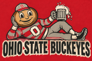 Ohio State Buckeyes Vintage-Style Football Wall Art