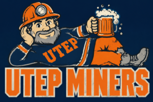UTEP Miners Miner and Beer Graphic Wall Art