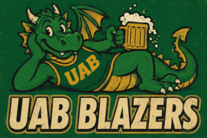 Green Dragon UAB Blazers Beer Mug Graphic Wall Art