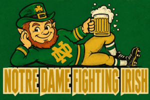 Notre Dame Fighting Irish Leprechaun Beer Graphic