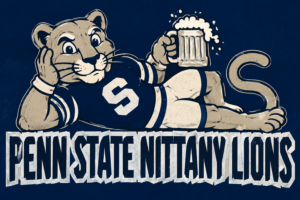 Penn State Nittany Lions Cartoon Football Wall Art
