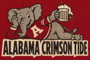 Alabama Crimson Tide Elephant Beer Graphic Wall Art