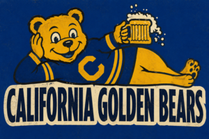 California Golden Bears Bear with Beer Graphic Wall Art