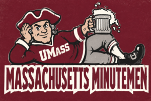 UMass Massachusetts Minutemen Retro Mascot Wall Art