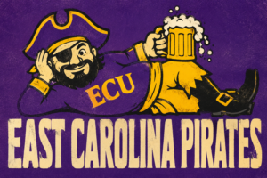 East Carolina Pirates Vintage-Style Pirate Graphic Wall Art