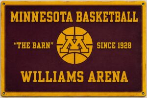 Minnesota Basketball Williams Arena Vintage-Style Metal Sign