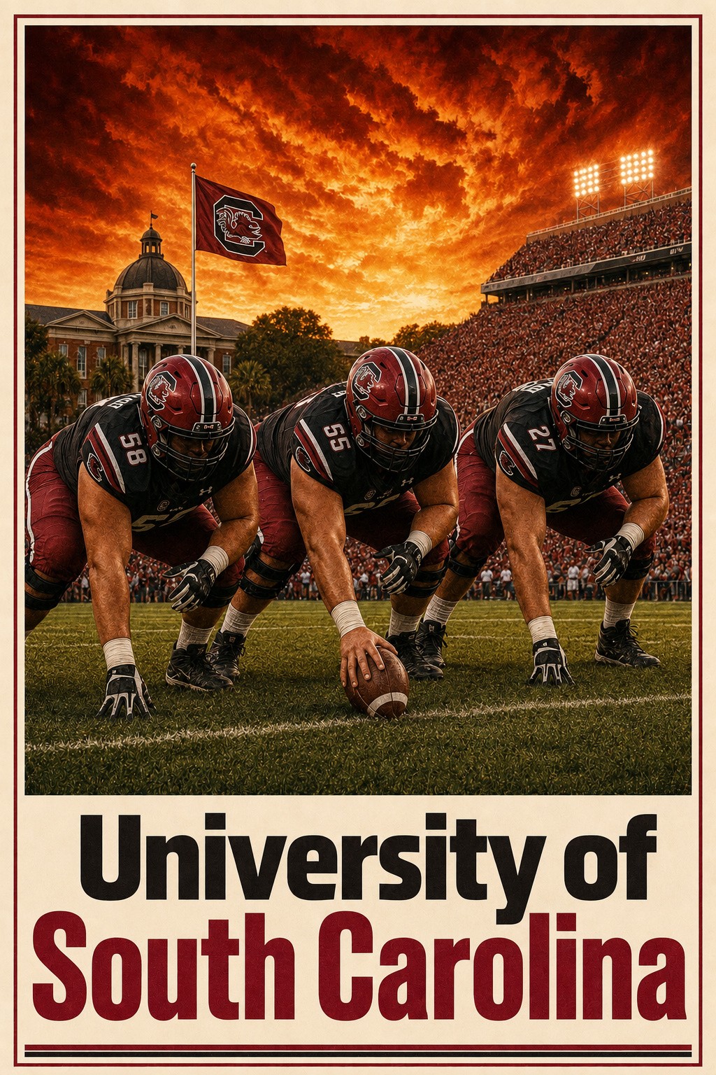 South Carolina Football Game Day Printed Wall Art