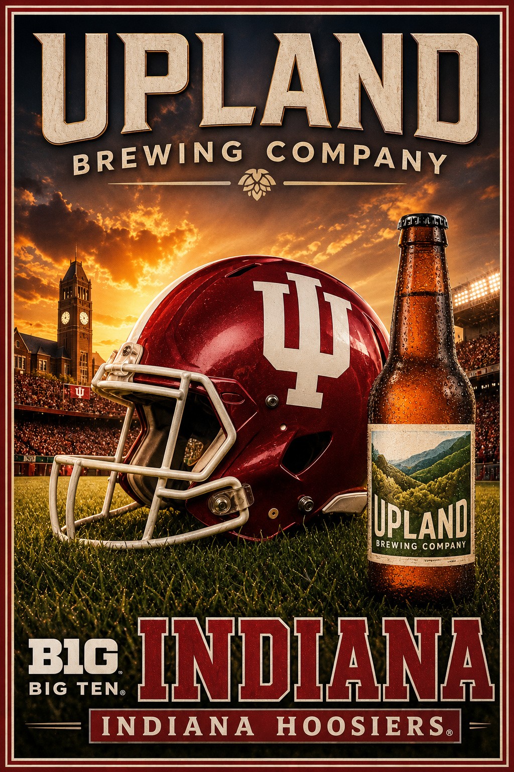 Upland Brewing Indiana Hoosiers Football Poster