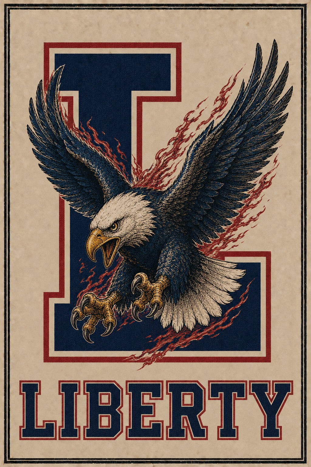 Liberty Eagle Patriotic Wall Art Print