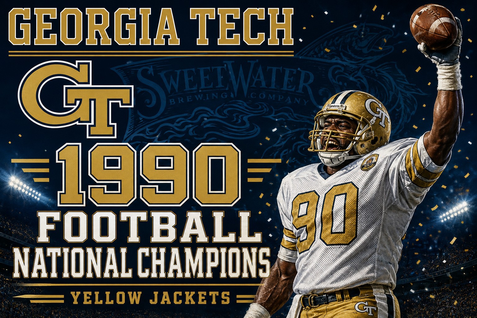 Georgia Tech 1990 Football National Champions Wall Art