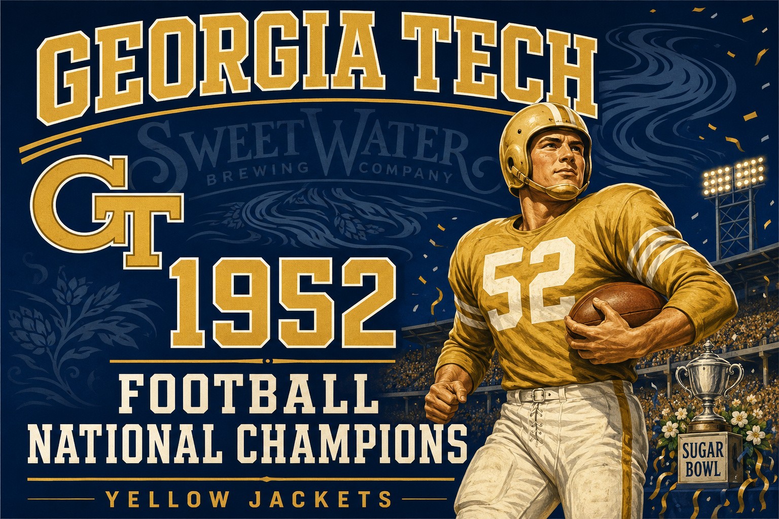 Georgia Tech 1952 Football National Champions Wall Art