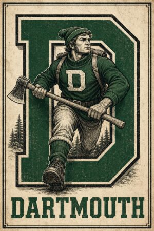 Dartmouth Lumberjack Green D Vintage-Style Wall Art