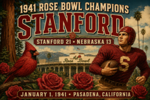 1941 Rose Bowl Champions Stanford Retro Football Wall Art